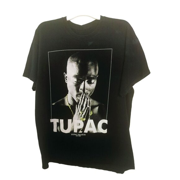 2Pac Tupac Shakur Memorial Praying 71 Mens XL T-Shirt Short Sleeve Rap Hip Hop - Picture 1 of 4